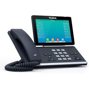 Yealink T57W 7" Adjustable Touch Screen IP Phone w/16 VoIP Account, Silver/Black